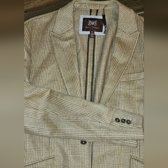 HICKEY FREEMAN CAMEL JACKET COAT SZ 46R - Picture 3 of 3